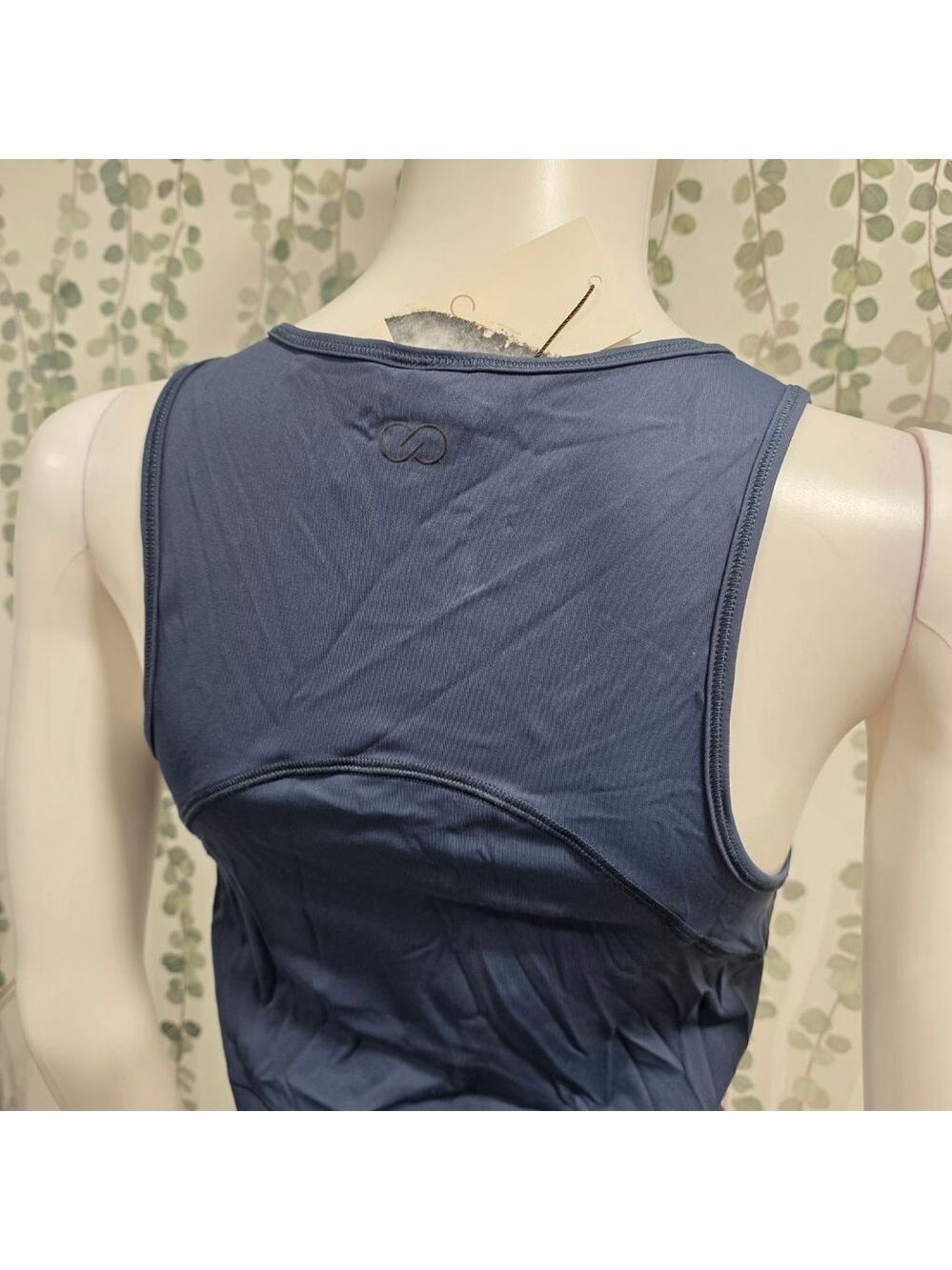 Calia Tie Wrap Tank Top M Blue Workout Athletic Crop NWT BodyBreeze - Picture 5 of 9